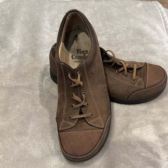 Finn Comfort Shoes - Finn Comfort Soho Brown Leather Cap Toe Lace‎ Up Sneaker Shoe Womens EU 37 US 6